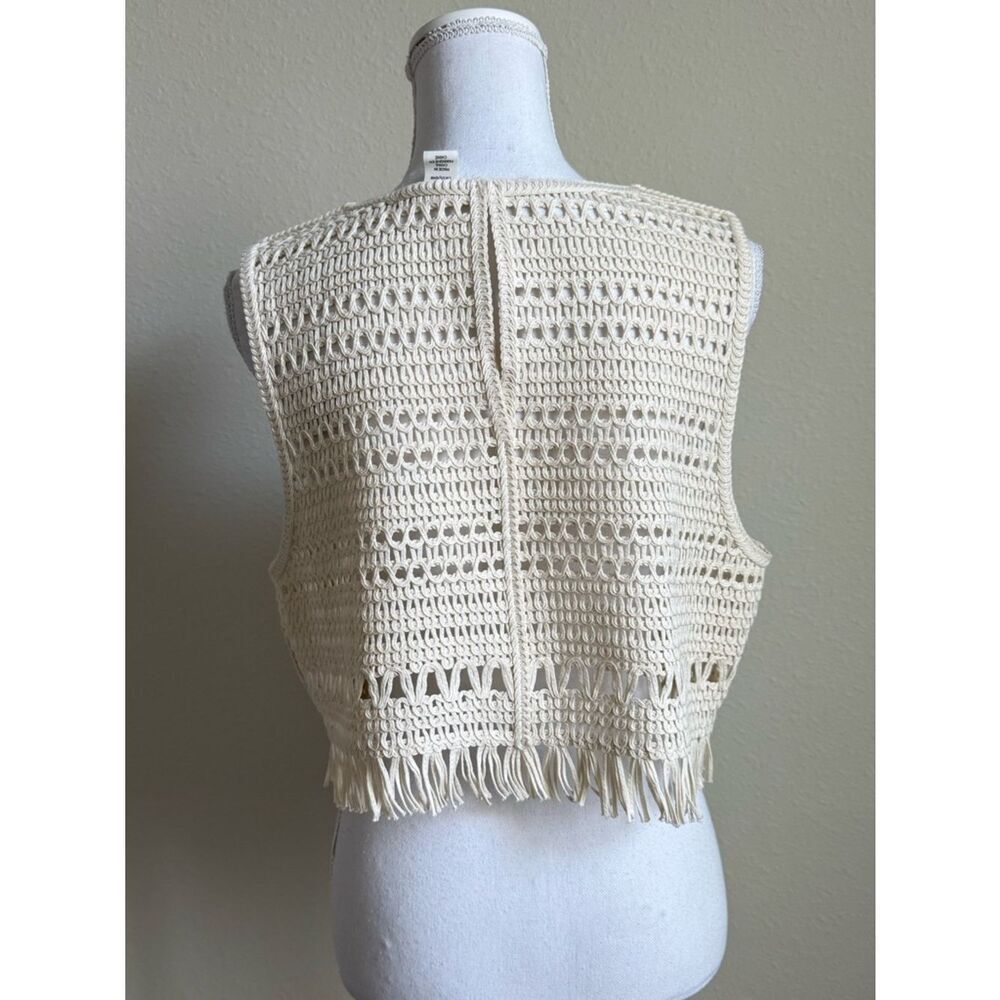 H&M Crochet Crop Tank Top - Cream - Picture 4 of 5